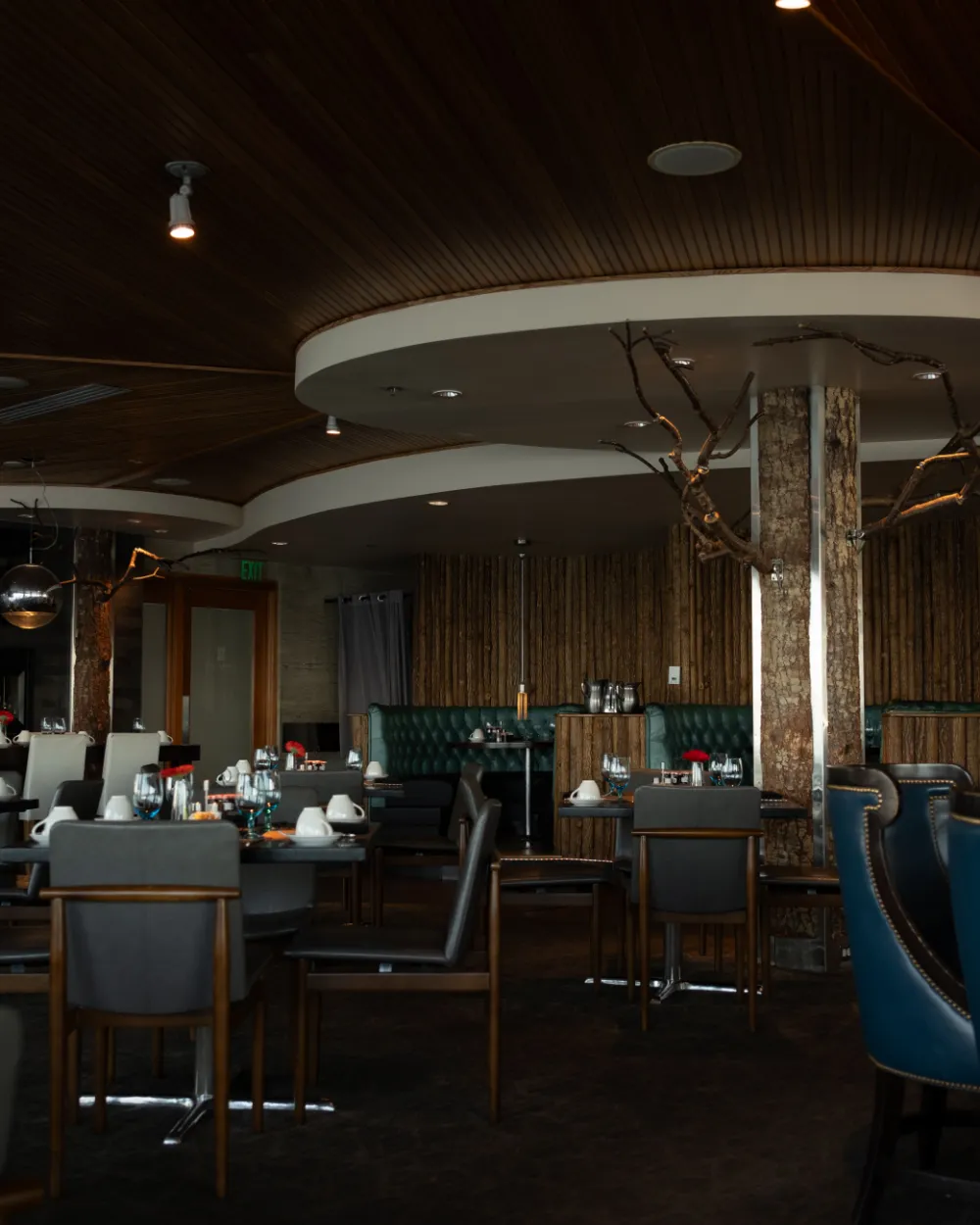 El comedor de un restaurante.